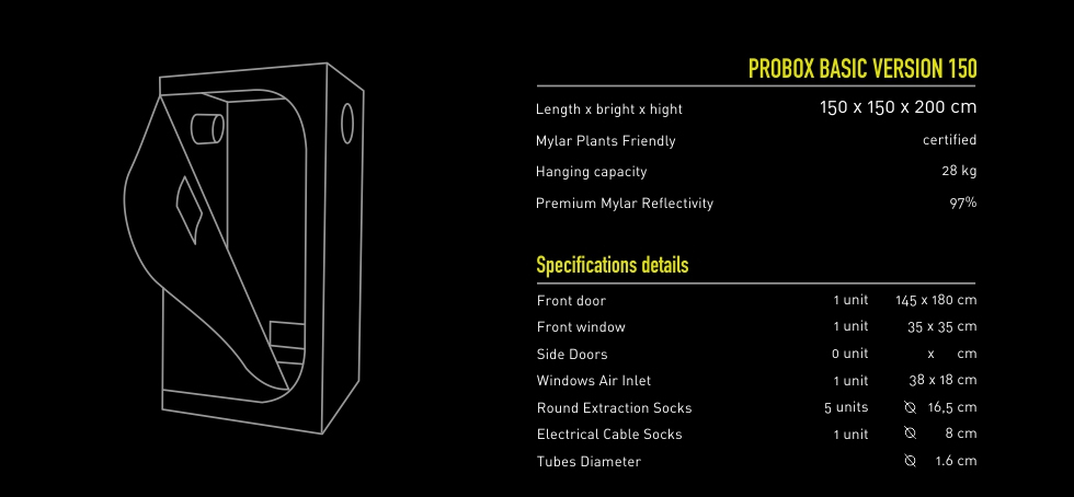 Garden-HighPro-ProBox-Basic-150-grow tent details